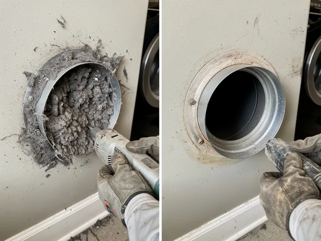 Professional clogged vent cleaning by Lake Arrowhead Dryer Vent Cleaning in Lake Arrowhead