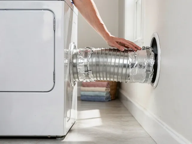 Professional dryer vent hose installation by Lake Arrowhead Dryer Vent Cleaning in Lake Arrowhead