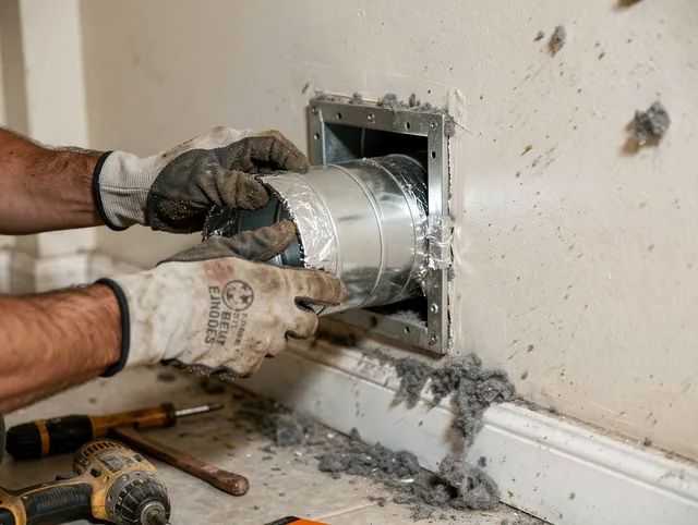 Professional dryer vent repair and installation by Lake Arrowhead Dryer Vent Cleaning in Lake Arrowhead