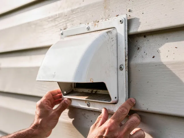 Lake Arrowhead Dryer Vent Cleaning technician delivering thorough residential dryer vent cleaning service in Lake Arrowhead